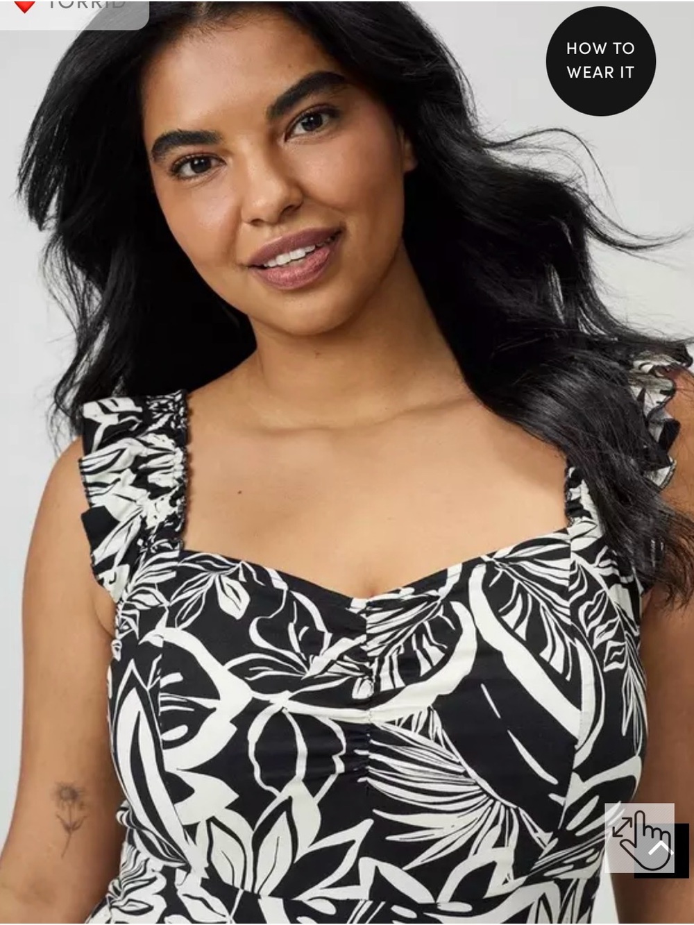 Torrid Ruffled Straps Layered Romper - Picture 3 of 8